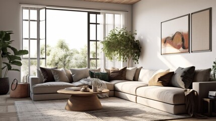 living room with a sofa