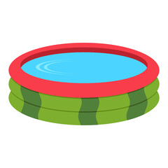 Inflatable Pool Summer Equipment Illustration