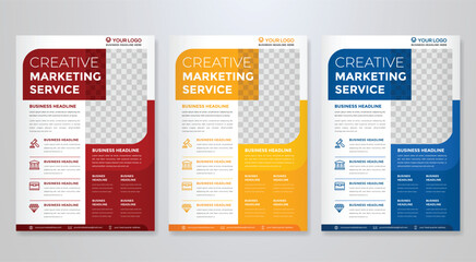 business flyer template editable vector design