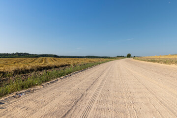 Rural road for cars and transport