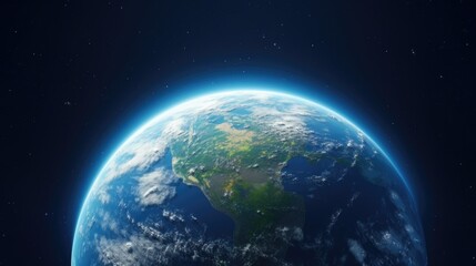 Fototapeta na wymiar Beautiful view of the planet Earth from space. 3d illustration. 