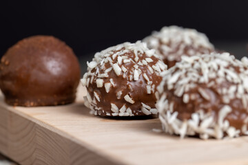 Chocolates with coconut sweet filling