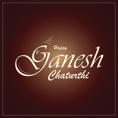 Indian Religious Festival Ganesh Chaturthi Template Design Fonts