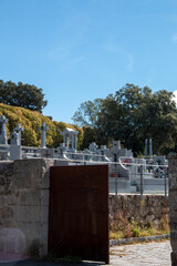 Catholic cemetery of a small town in Spain, Alpedrete.