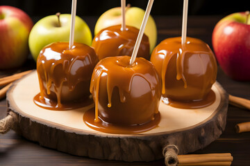 Decadent Caramel Apples, Sweet Apples Coated in Caramel