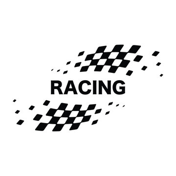 Racing tournament checkered logo