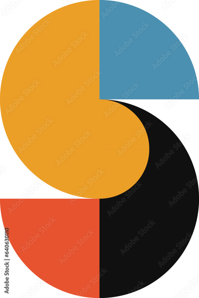 Poster abstract geometric minimalist artwork. vector illustration made of simple shapes like circle, square
