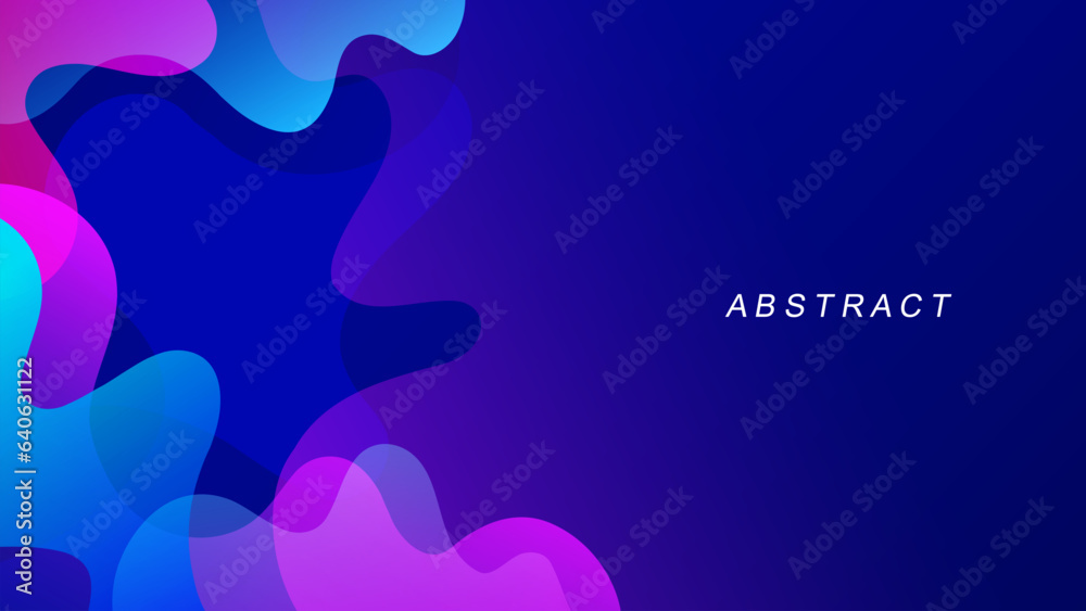 Poster futuristic abstract background with curved shapes and bright fluid colors. vibrant gradient waves fo