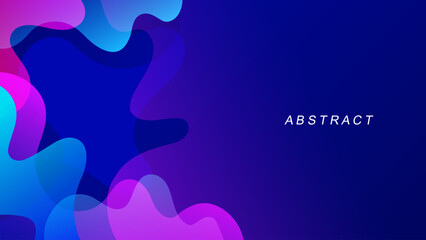Futuristic abstract background with curved shapes and bright fluid colors. Vibrant gradient waves for creative graphic design. Vector illustration.