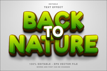 Back to Nature Editable Text Effect