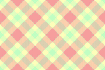 Pattern fabric background of textile tartan texture with a plaid vector check seamless.