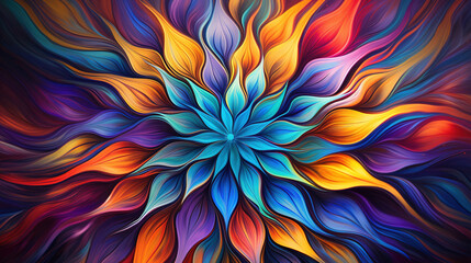 abstract floral colorful background..Generative Ai