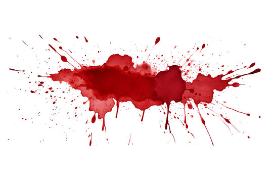 Dramatischer Blutroter Splatter: Realistische Darstellung auf Transparentem Hintergrund