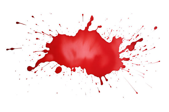 Dramatischer Blutroter Splatter: Realistische Darstellung auf Transparentem Hintergrund