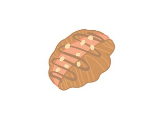 Strawberry pastry illustration 