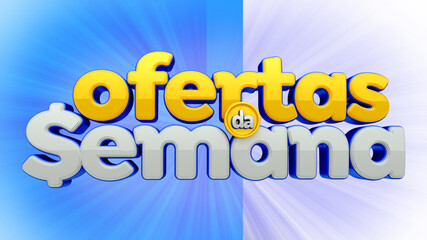 selo 3d ''ofertas da semana''.
