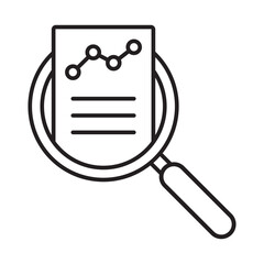 Audit and data analysis thin line icon. Financial assessment icon. Linear business visualisation.