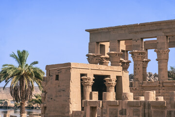 Obraz premium Egypt Summer Travel Sacred Oasis: Exploring Philae Temple in Aswan