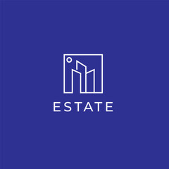 Building for real estate logo company logo design template vector, and fully editable