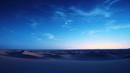 Fototapeta na wymiar sunset in the desert.Generative Ai