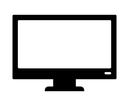 Monitor. Vector illustration isolated on white background. Vector clipart.	