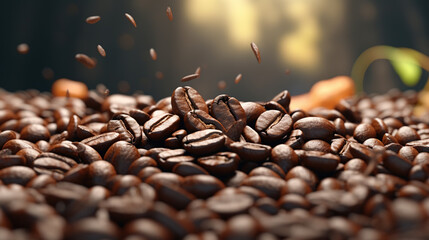 Obraz premium coffee beans background.Generative Ai