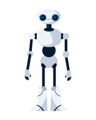 AI technology cyborg standing