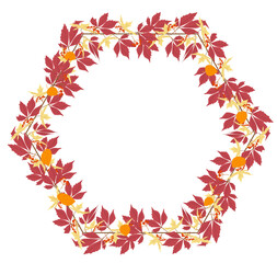 Autumn leaves frame, PNG transparent background