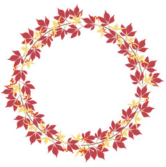 Autumn leaves frame, PNG transparent background