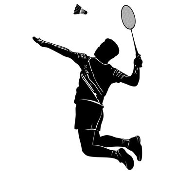 recommend clip art: badminton player silhouette