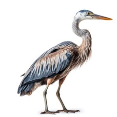 Obraz premium Great blue heron bird isolated on white.