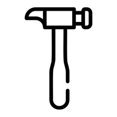 hammer line icon