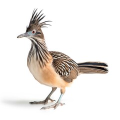 Fototapeta premium Greater roadrunner bird isolated on white.
