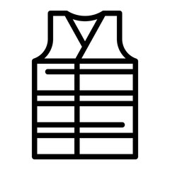 protector vest line icon