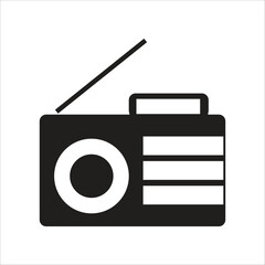 radio vector line icon template