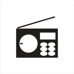 radio vector line icon template