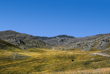 Fototapeta na wymiar Landscape photography of mountain view in summer season sunny day