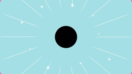 Circle and stars transition set with an alpha channel on a transparent background, including eight shiny color patterns.