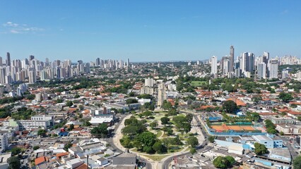 Fototapeta na wymiar Fantastic aerial view of Goiania, Goias, Brazil 