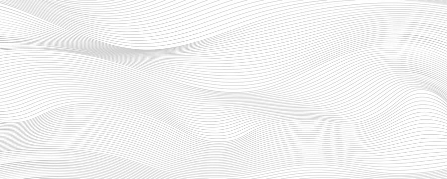 black and white wavy stripes background. Vector illustration
