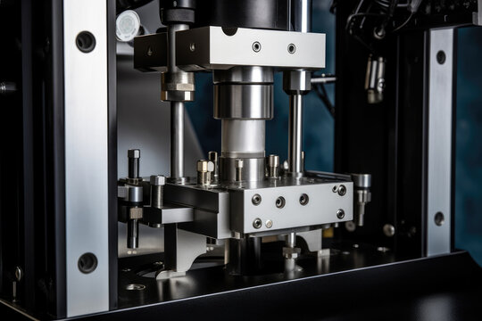 Unveiling the intricate clamping mechanism of a fatigue testing machine, exemplifying an unparalleled blend of resilience and dependability.