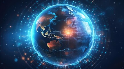 Obraz premium An AI-powered language translation interface, symbolizing the global communication capabilities facilitated by AI applications