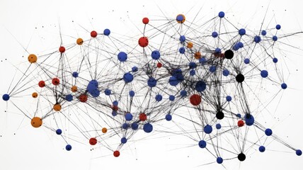 A neural network diagram with nodes and connections, representing the complex and interconnected nature of AI algorithms