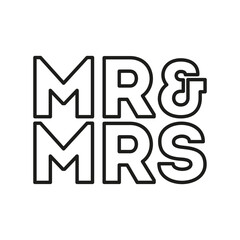 Mrs and mr symbols.