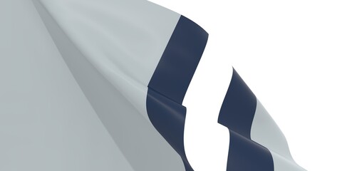 Waved flag textured by Dallas Cowboys american footbal team uniform colors. 3D render © JEGAS RA