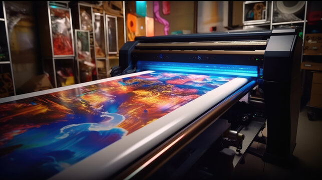 A big digital inkjet printing machine