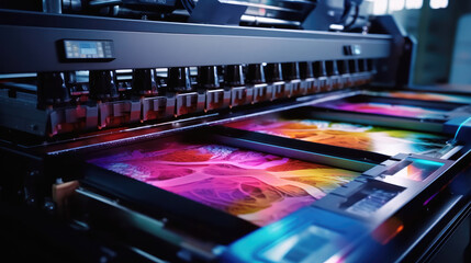 A big digital inkjet printing machine