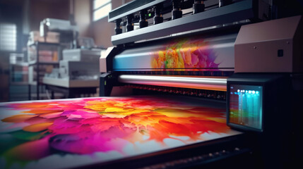A big digital inkjet printing machine