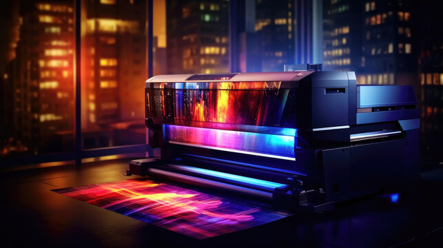 A big digital inkjet printing machine
