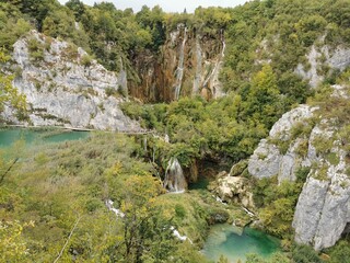 waterfall in the mountains